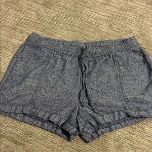 Old Navy High Waist Heathered Blue Shorts